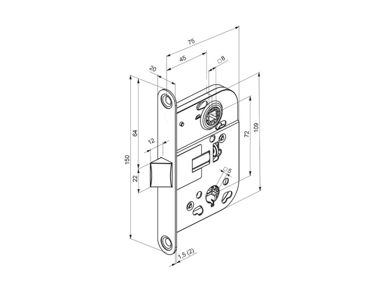 Замок abloy 2040 врезной