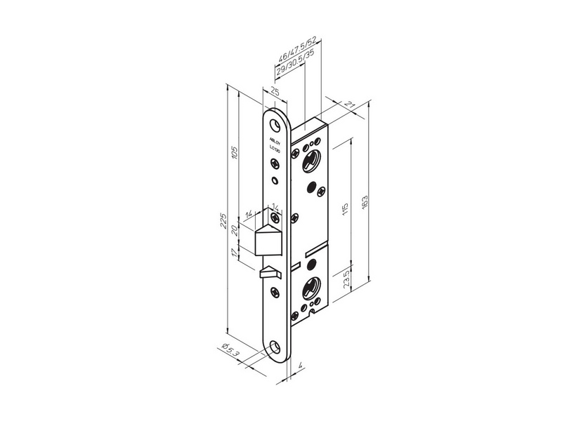 Замок abloy 2040 врезной